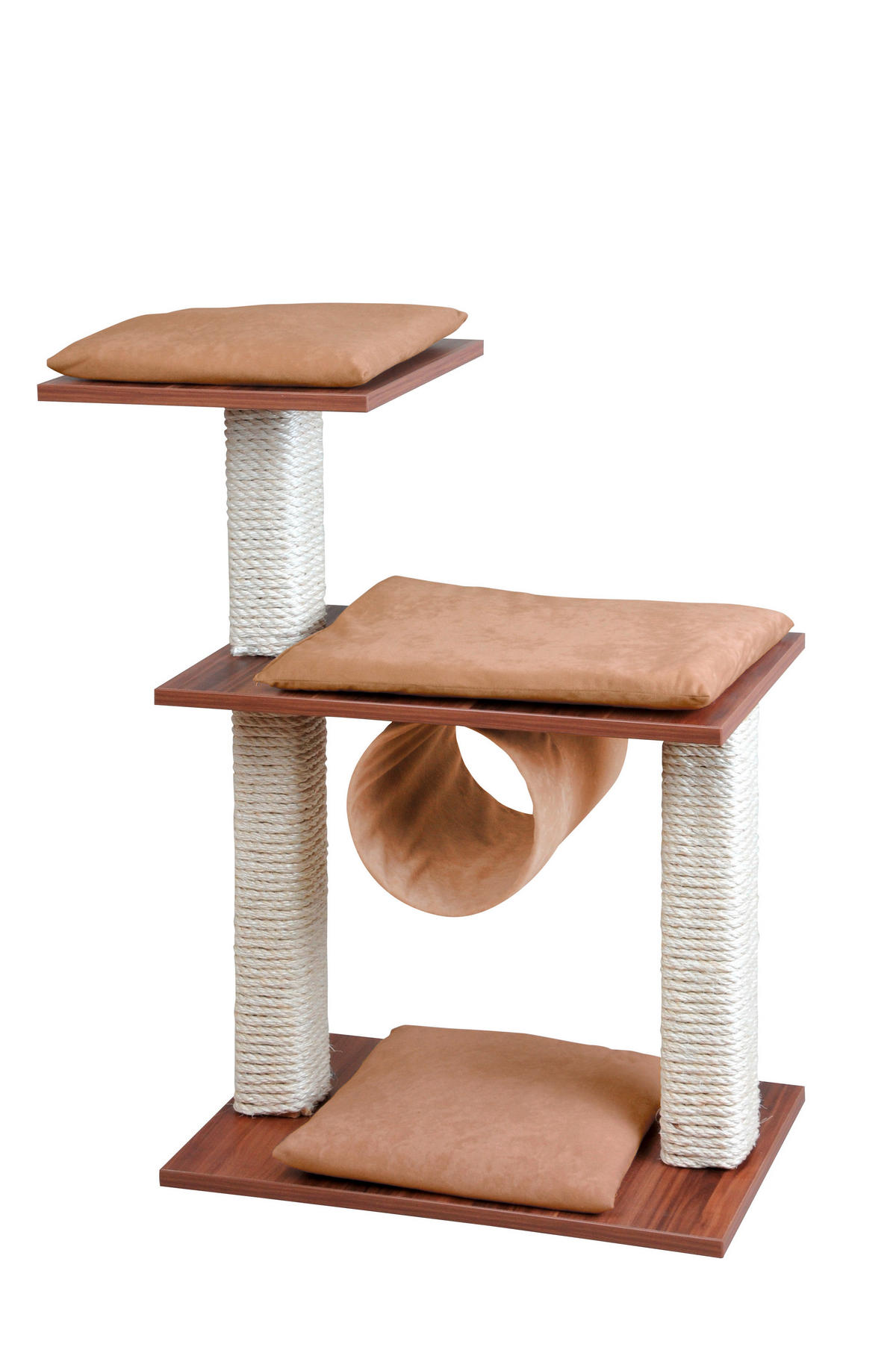 KRATZSTAMM COSY 21669.300 - Sandfarben/Walnussfarben, KONVENTIONELL, Holz/Textil (80cm)