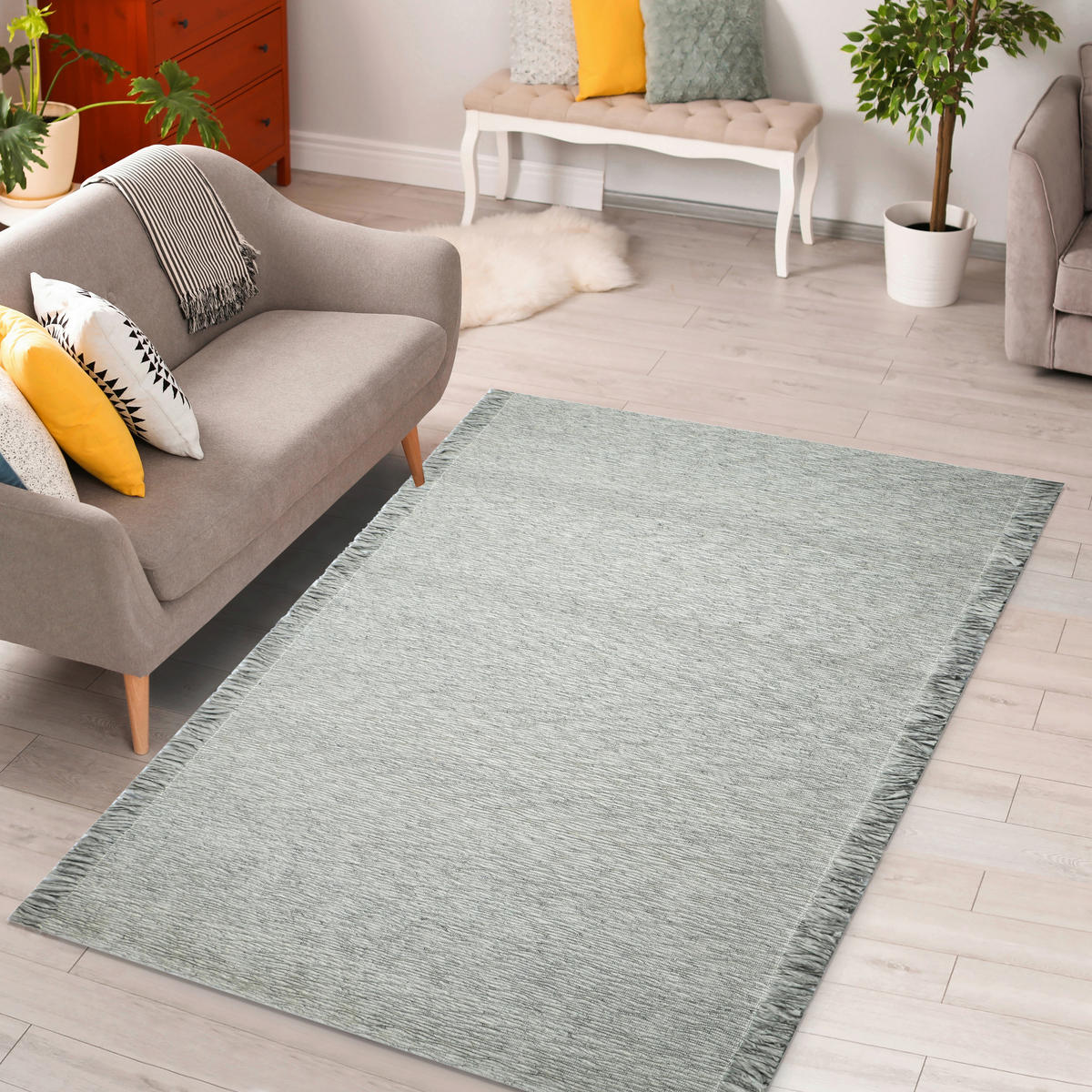 WOLLTEPPICH 160/230 cm Grau  - Grau, Basics, Textil (160/230cm)