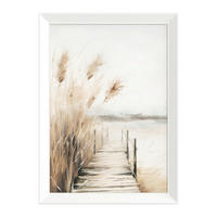 DRUCKGRAFIK Landschaft & Natur, Strand & Meer  - Beige/Weiß, Basics, Holz/Papier (75/56/3cm)