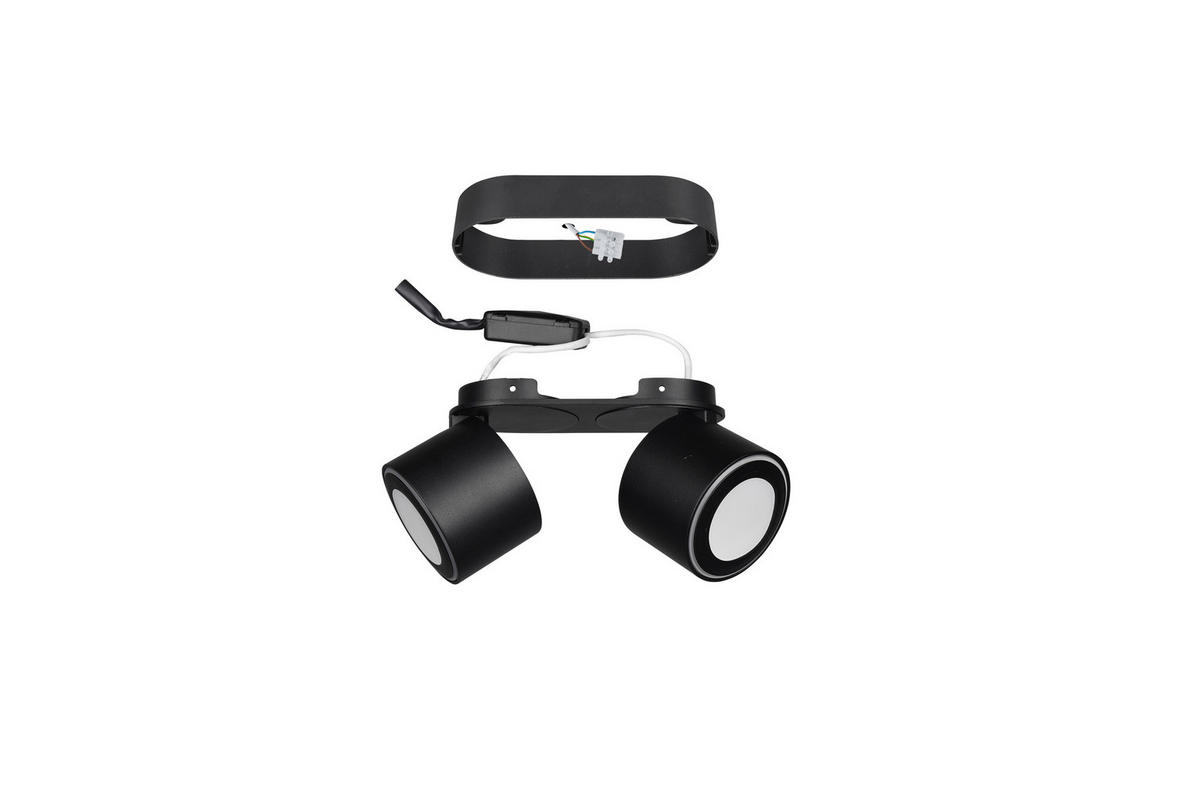 LED-STRAHLER Taurus 17/10,6 cm   - Schwarz, Design, Metall (17/10,6cm) - Trio Leuchten