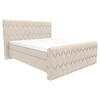 BOXSPRINGBETT 180/200 cm  in Greige  - Greige/Schwarz, Design, Textil/Metall (180/200cm) - Boxxx