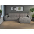 ECKSOFA Taupe Webstoff  - Taupe/Schwarz, KONVENTIONELL, Kunststoff/Textil (301/160cm) - Carryhome