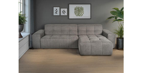 ECKSOFA Taupe Webstoff  - Taupe/Schwarz, KONVENTIONELL, Kunststoff/Textil (301/160cm) - Carryhome