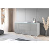 SIDEBOARD  in  - Grau Hochglanz/Weiß, Trend, Holzwerkstoff/Kunststoff (150/67,9/39,5cm)
