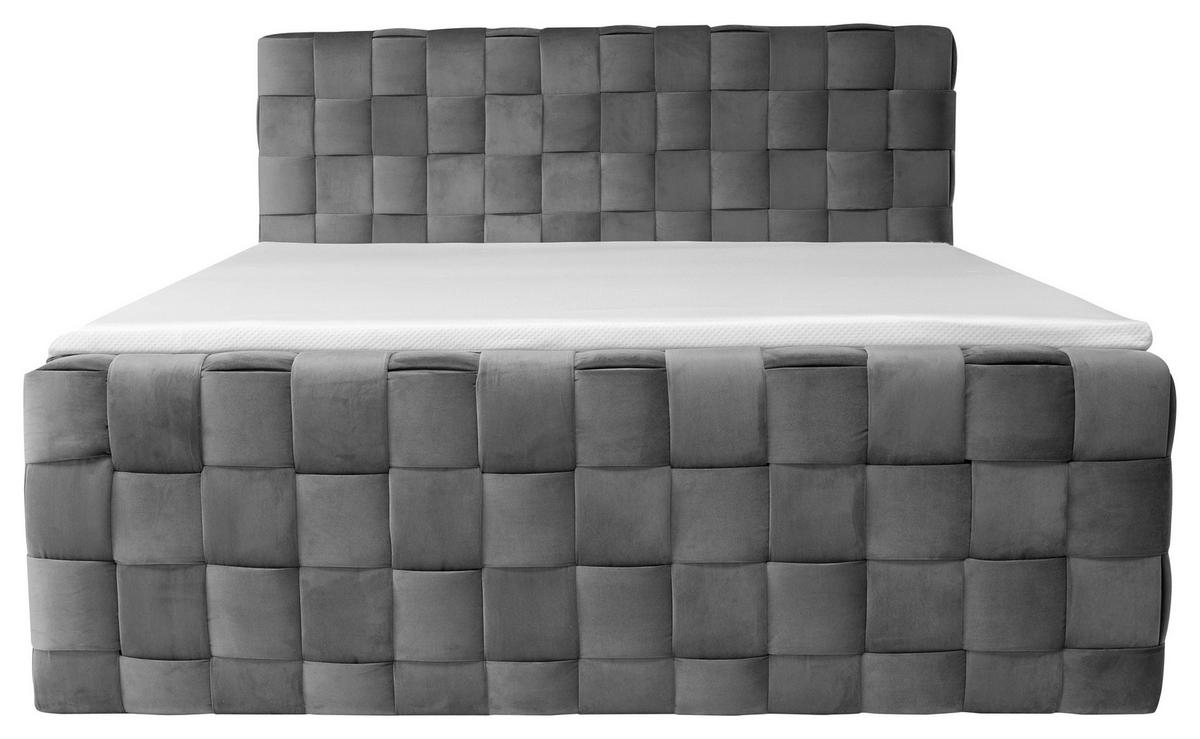 BOXBETT 140/200 cm  in Graphitfarben  - Graphitfarben, MODERN, Textil (140/200cm) - Livetastic