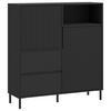 KOMMODE AVENALE  in 105,4/117,2/40 cm  - Anthrazit/Schwarz, Trend, Holzwerkstoff/Metall (105,4/117,2/40cm) - Hom`in
