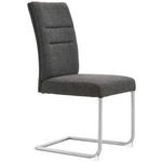 SCHWINGSTUHL  in Edelstahl Webstoff  - Edelstahlfarben/Dunkelgrau, Design, Textil/Metall (48/98/63cm) - Novel