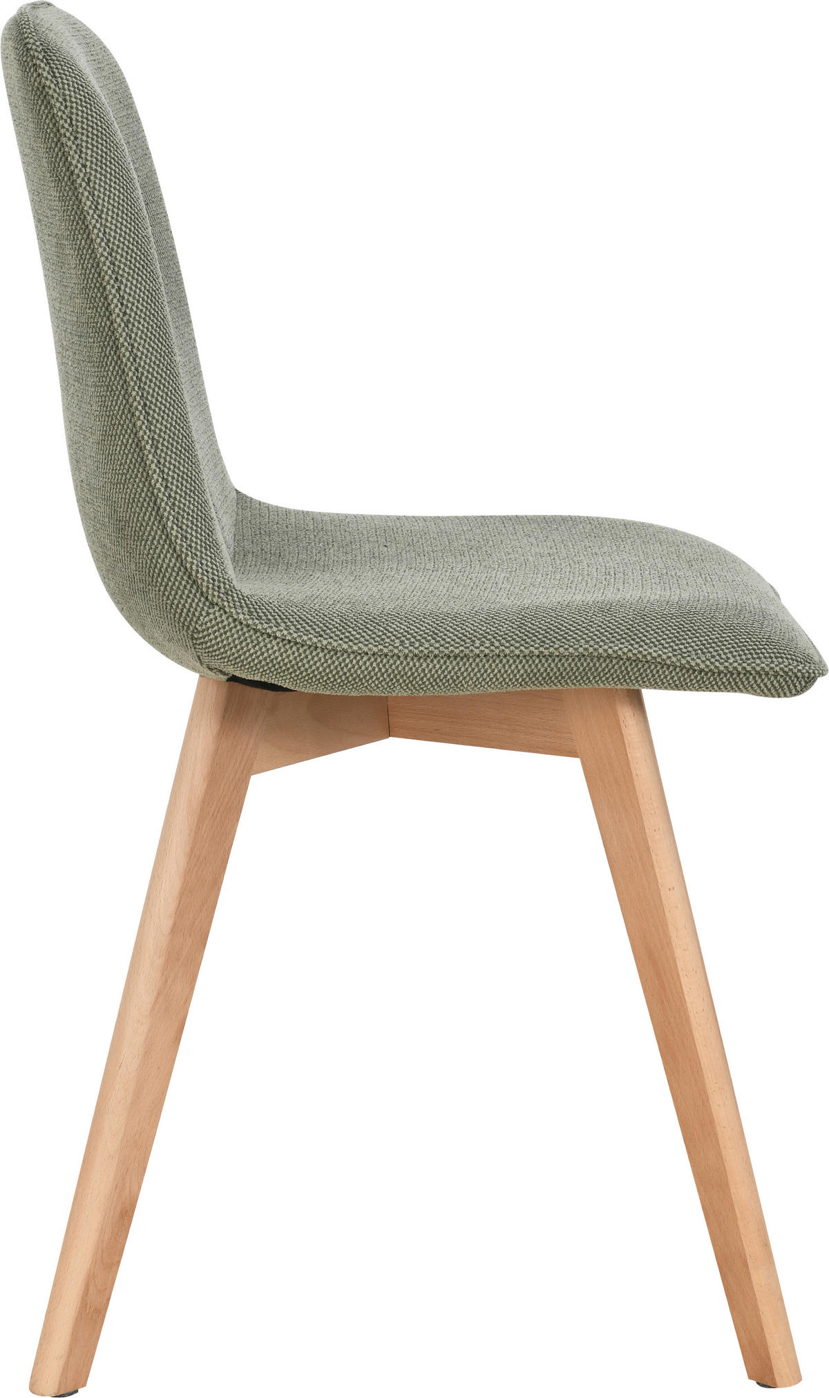 STUHL   Leinenoptik  Grün, Buchefarben  - Buchefarben/Grün, Modern, Holz/Textil (45/88/54cm) - Stylife