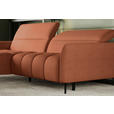 ECKSOFA Rostfarben Flachgewebe Rücken echt, Kopfteilverstellung, Sitztiefenverstellung  - Rostfarben/Schwarz, KONVENTIONELL, Textil/Metall (175/272cm) - Carryhome