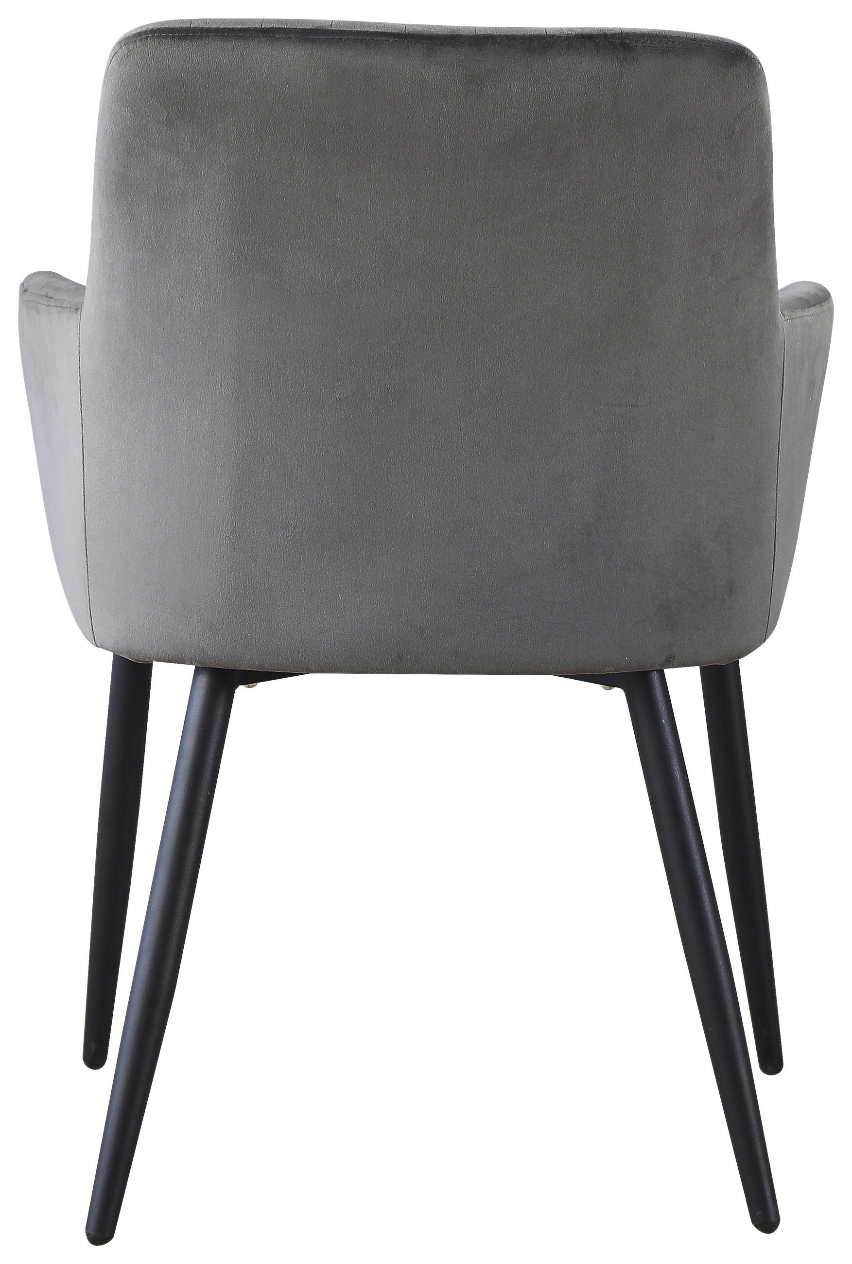 ARMLEHNSTUHL  in Eisen Samt  - Schwarz/Grau, MODERN, Holz/Textil (63/85/63cm) - MID.YOU
