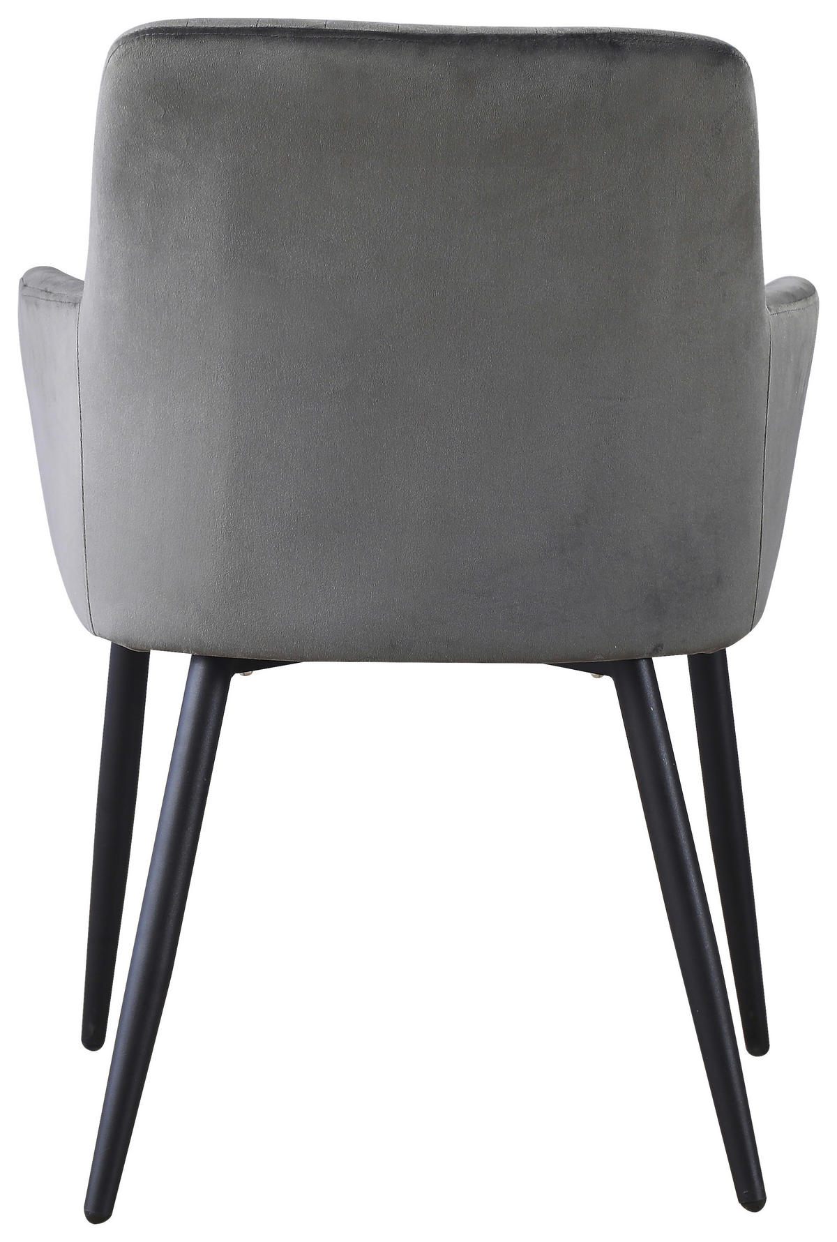 ARMLEHNSTUHL  in Eisen Samt  - Schwarz/Grau, MODERN, Holz/Textil (63/85/63cm) - MID.YOU