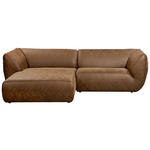 ECKSOFA in Lederlook Cognac  - Cognac/Schwarz, KONVENTIONELL, Kunststoff/Textil (175/278cm) - Carryhome