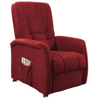 FERNSEHSESSEL in Struktur Rot  - Rot/Schwarz, Design, Kunststoff/Textil (77/107/88cm) - Livetastic