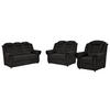 SITZGARNITUR in Lederlook Schwarz  - Schwarz, Konventionell, Kunststoff/Textil - Livetastic