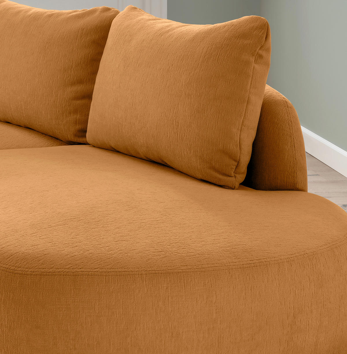 ECKSOFA in Mikrofaser Goldfarben  - Goldfarben/Schwarz, Modern, Kunststoff/Textil (139/250cm) - Livetastic