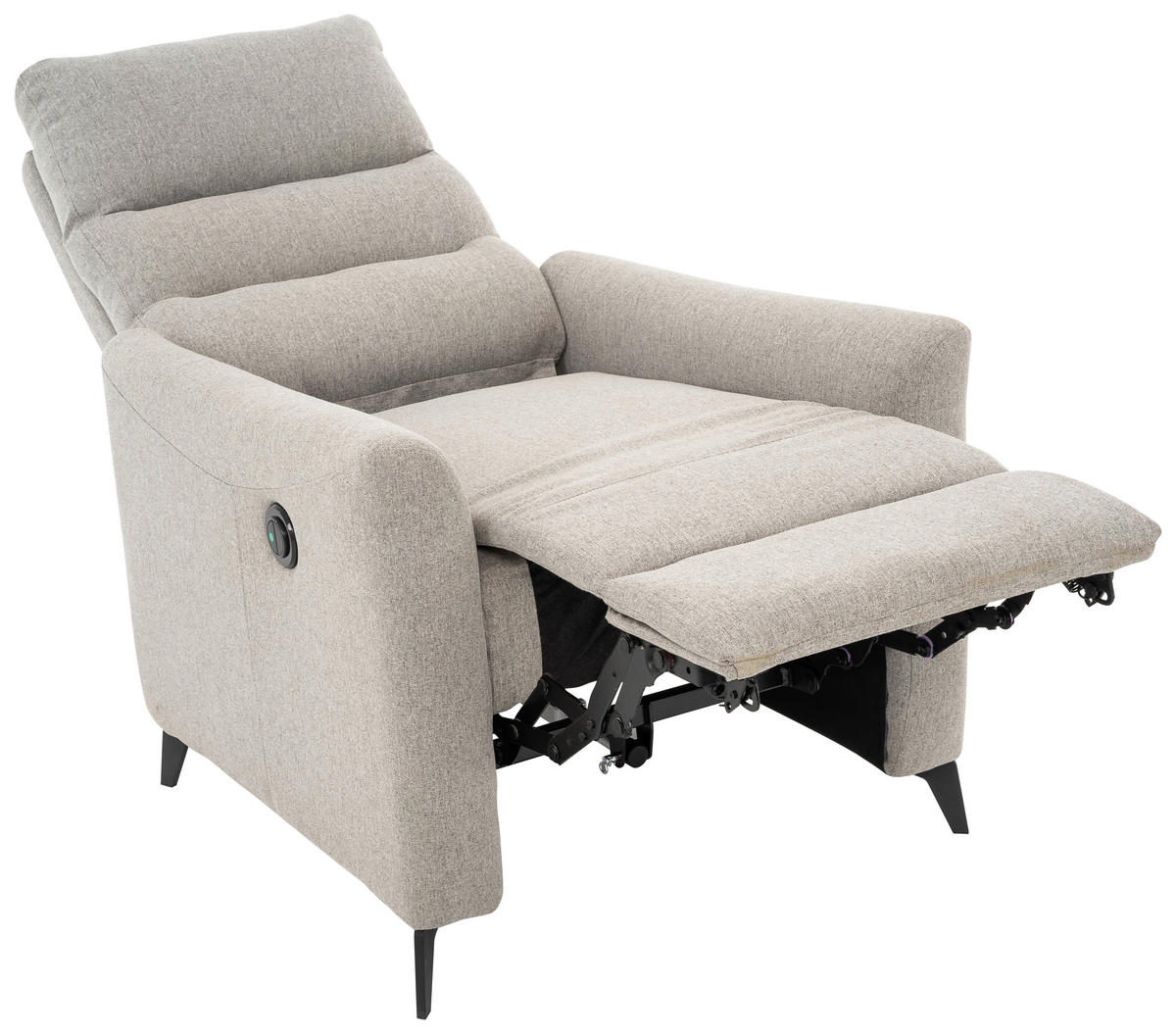 RELAXFÅTÖLJ i metall, textil grå, svart  - grå/svart, Design, metall/textil (72/100/89cm) - Livetastic