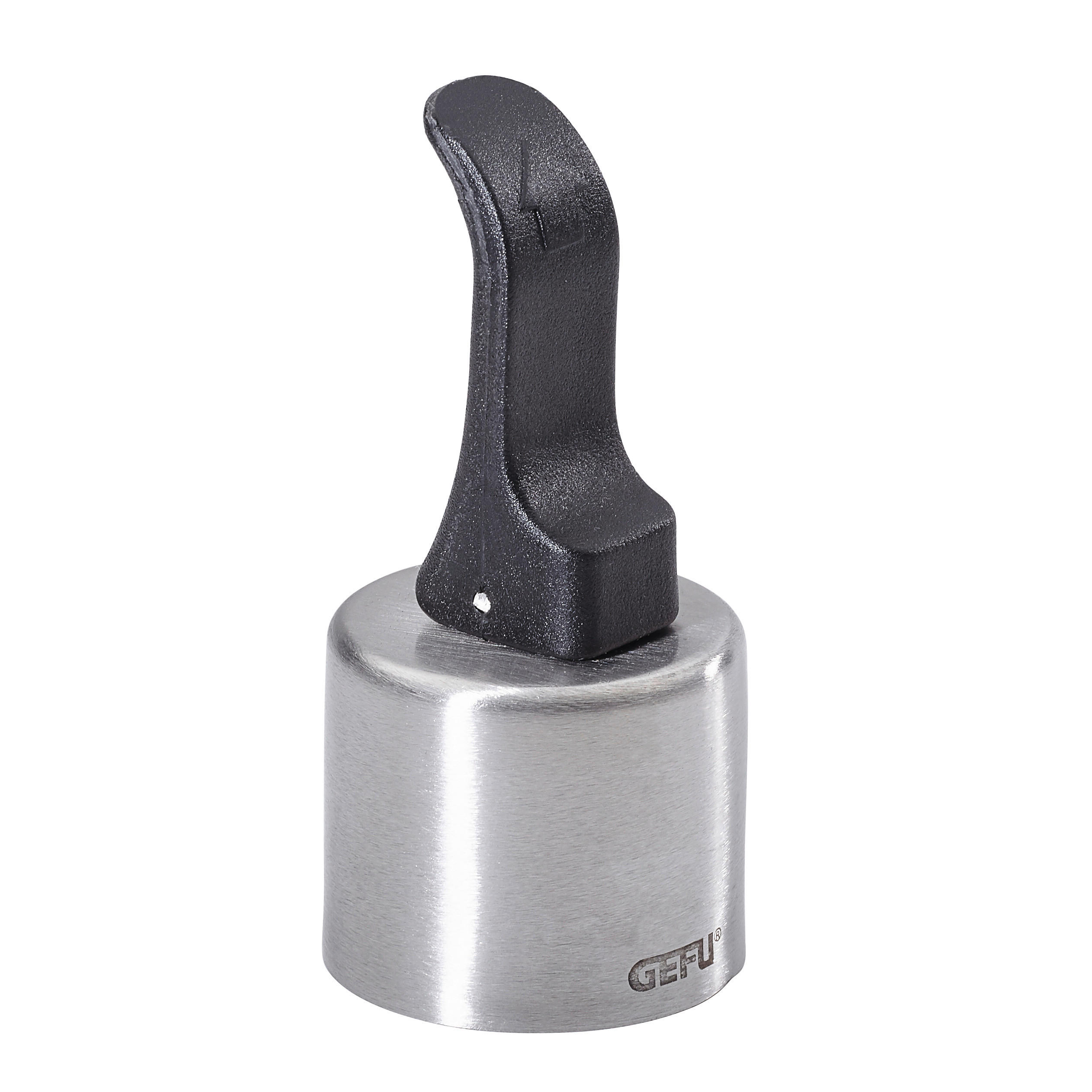ÜVEGZÁRÓ - nemesacélszínű/fekete, Basics, műanyag/fém (8,0cm) - Gefu