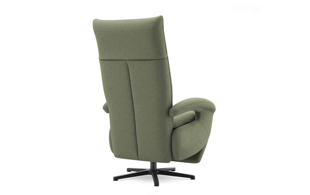 RELAXSESSEL in Flachgewebe Olivgrün  - Schwarz/Olivgrün, MODERN, Textil/Metall (74/112/82cm) - Sit & More