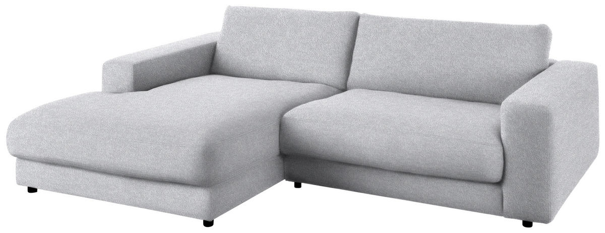 ECKSOFA in Flachgewebe Hellblau  190/270 cm  - Schwarz/Hellblau, Design, Kunststoff/Textil (190/270cm) - Lomoco