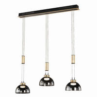 LED-PENDELLAMPA Avignon 20/9/150 cm  - svart/guldfärgad, Klassisk, metall/glas (20/9/150cm) - Fischer & Honsel