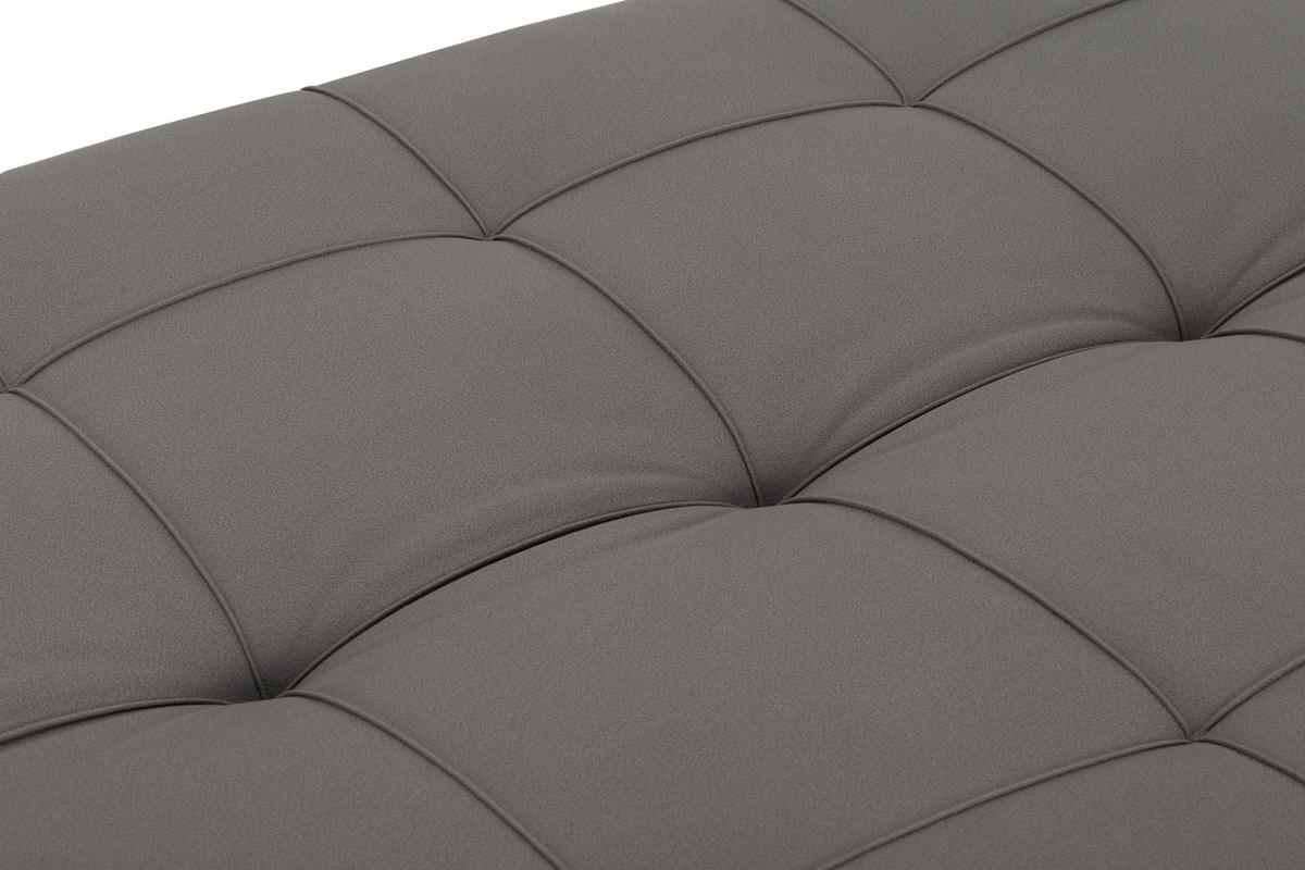 SCHLAFSOFA in Textil Grau  - Schwarz/Grau, Basics, Kunststoff/Textil (180/79/91cm) - P & B