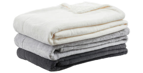 FELLDECKE YUKON 150/200 cm - Weiß, Design, Textil (150/200cm) - Novel