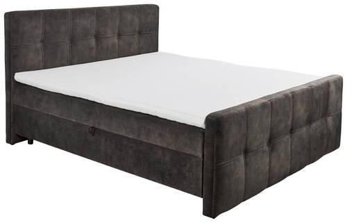 BOXBETT 160/200 cm  in Dunkelbraun  - Dunkelbraun/Schwarz, MODERN, Holzwerkstoff/Kunststoff (160/200cm) - MID.YOU