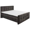BOXBETT 160/200 cm  in Dunkelbraun  - Dunkelbraun/Schwarz, Modern, Holzwerkstoff/Kunststoff (160/200cm) - MID.YOU