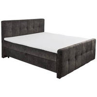 BOXBETT 160/200 cm  in Dunkelbraun  - Dunkelbraun/Schwarz, Modern, Holzwerkstoff/Kunststoff (160/200cm) - MID.YOU