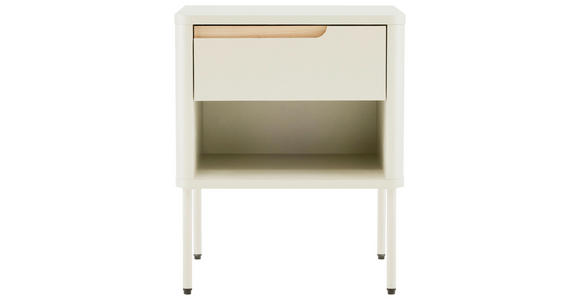 NACHTKÄSTCHEN 45/55/40 cm  in massiv Eiche Grauweiß  - Eichefarben/Grauweiß, Design, Holz/Holzwerkstoff (45/55/40cm) - Carryhome