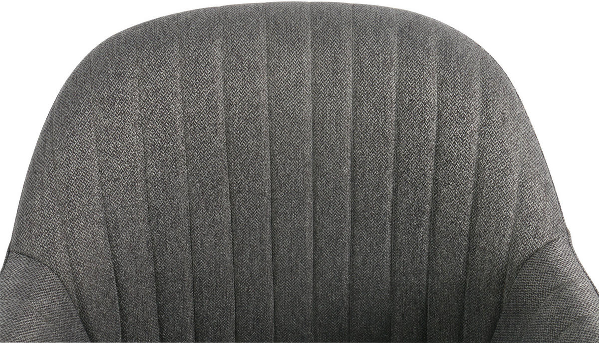 ARMLEHNSTUHL  in Leinenoptik  - Dunkelgrau/Naturfarben, MODERN, Holz/Textil (56/82/57cm) - MID.YOU