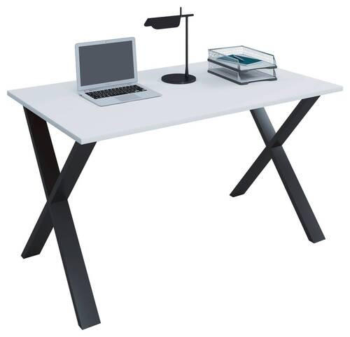 SCHREIBTISCH 140/80/76 cm  in Weiß, Schwarz  - Schwarz/Weiß, MODERN, Holzwerkstoff/Metall (140/80/76cm) - MID.YOU