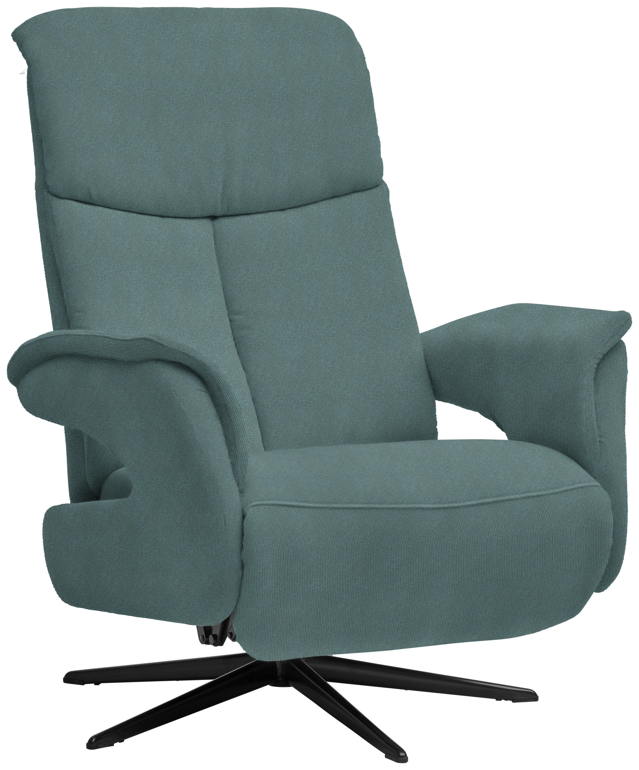 RELAXSESSEL in Textil Petrol  - Petrol/Schwarz, Design, Textil/Metall (78/101/88cm) - Welnova