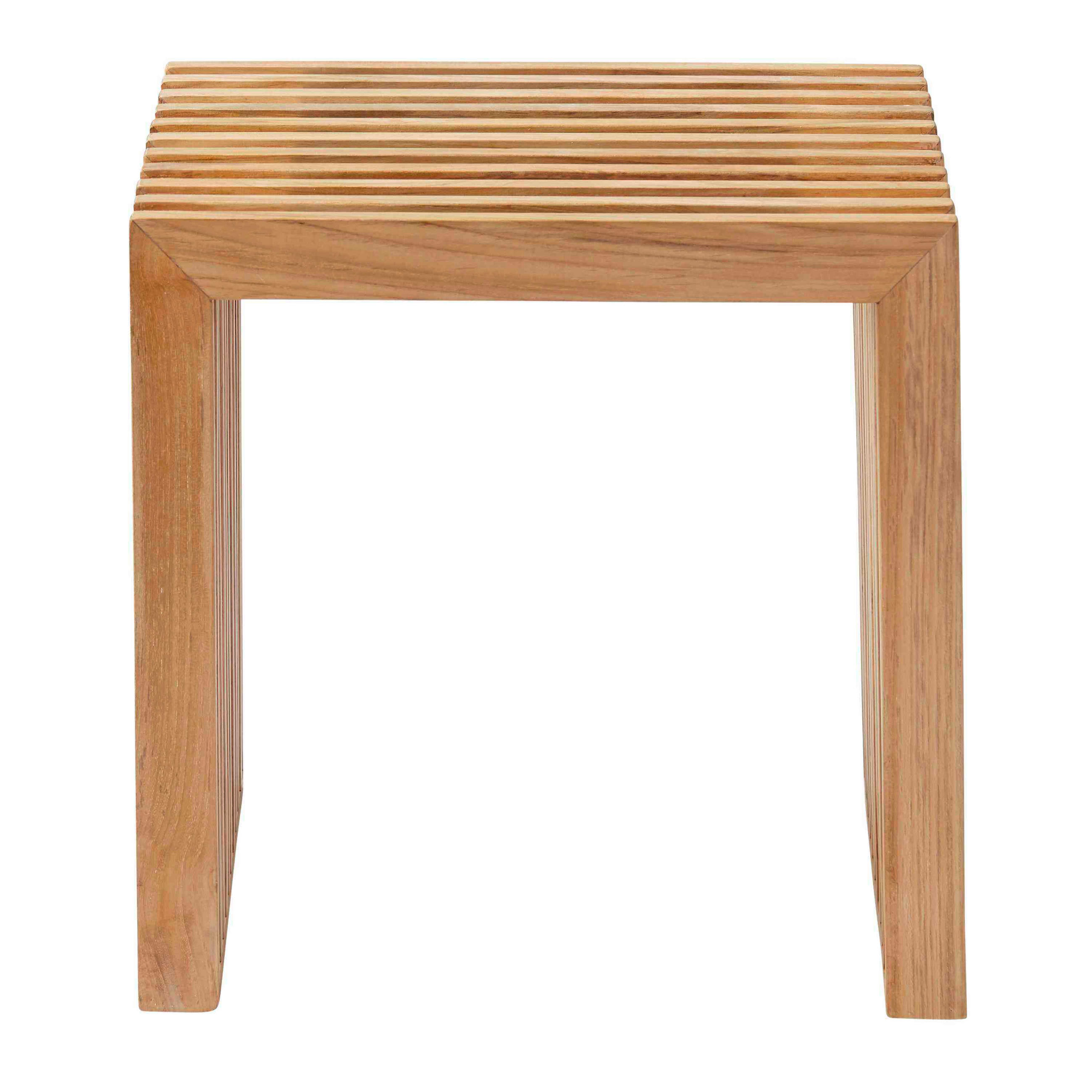 HOCKER Teakholz Teakfarben  - Teakfarben, KONVENTIONELL, Holz (45/43/35cm) - MID.YOU