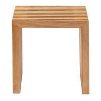 HOCKER Holz Teakfarben  - Teakfarben, Konventionell, Holz (45/43/35cm) - MID.YOU