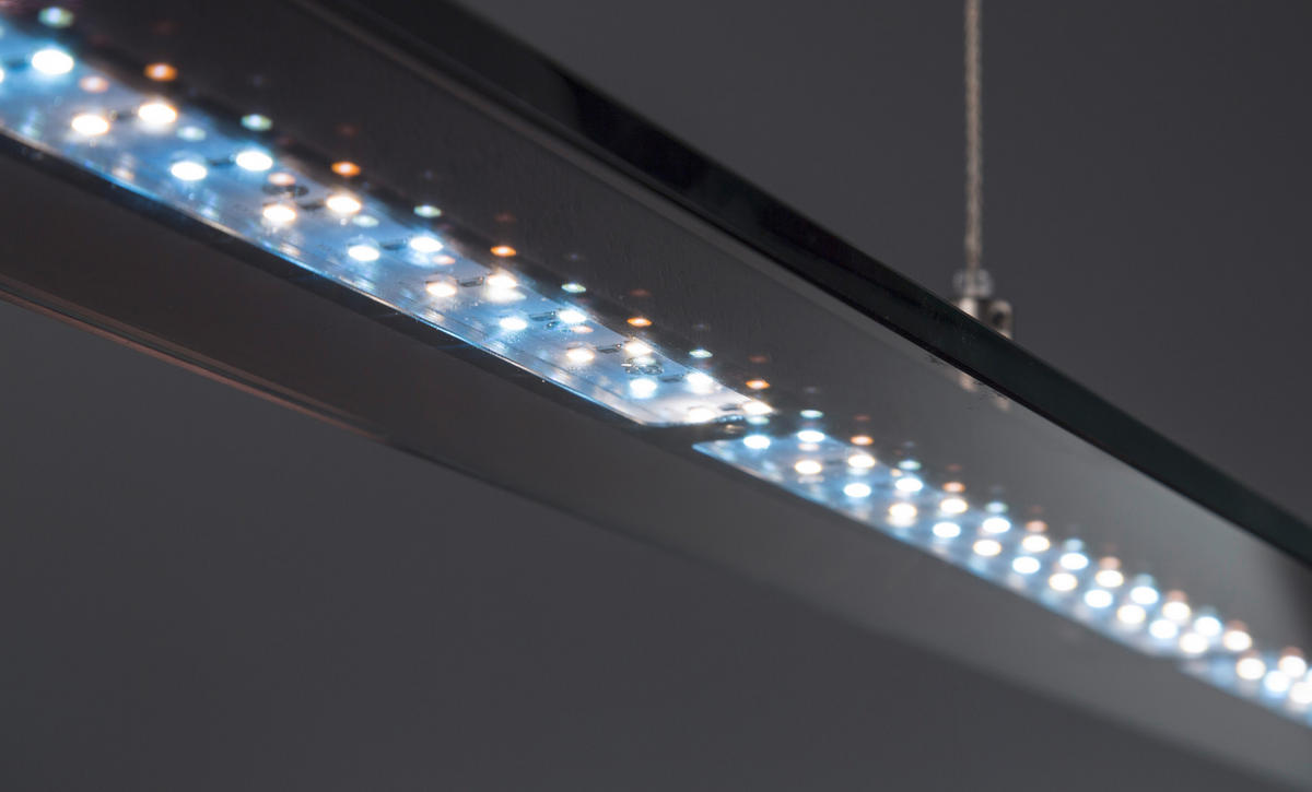 LED-HÄNGELEUCHTE 135/9/80-150 cm    - Chromfarben/Schwarz, Design, Glas/Metall (135/9/80-150cm) - Fischer & Honsel