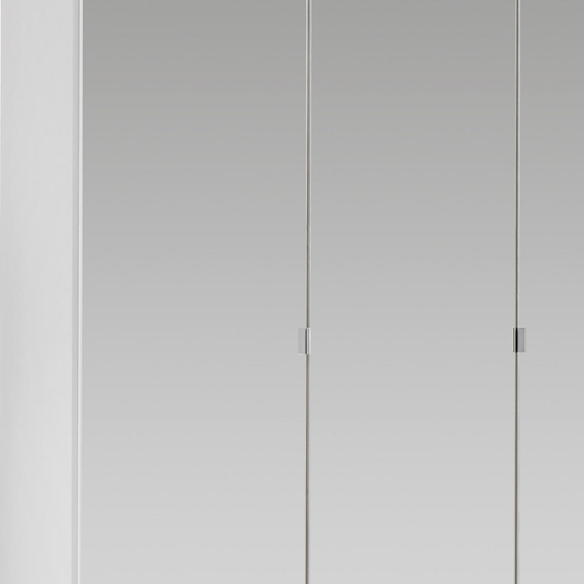 DREHTÜRENSCHRANK  in Weiß  - Alufarben/Weiß, KONVENTIONELL, Glas/Holzwerkstoff (135/199/58cm) - MID.YOU