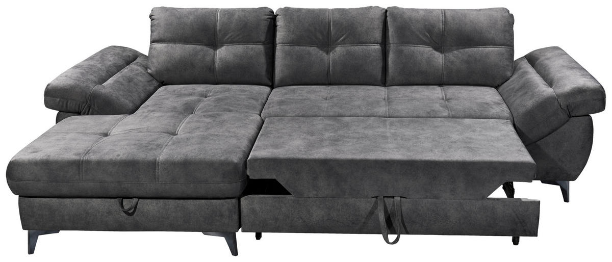 SAROKKANAPÉ textil antracit  - ezüst/antracit, Konventionell, műanyag/textil (170/288cm) - MID.YOU