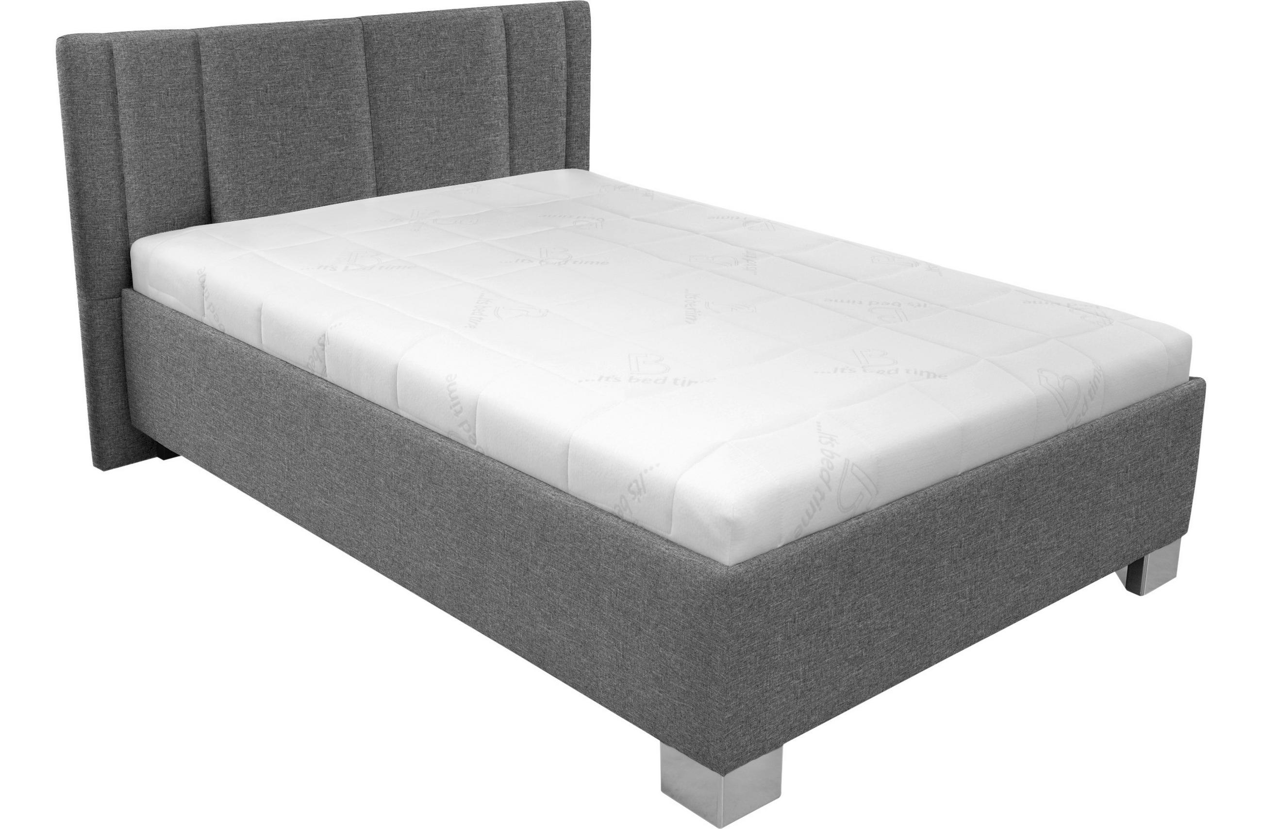 Polsterbett Mit Matratze 120x200 Stilo Grau