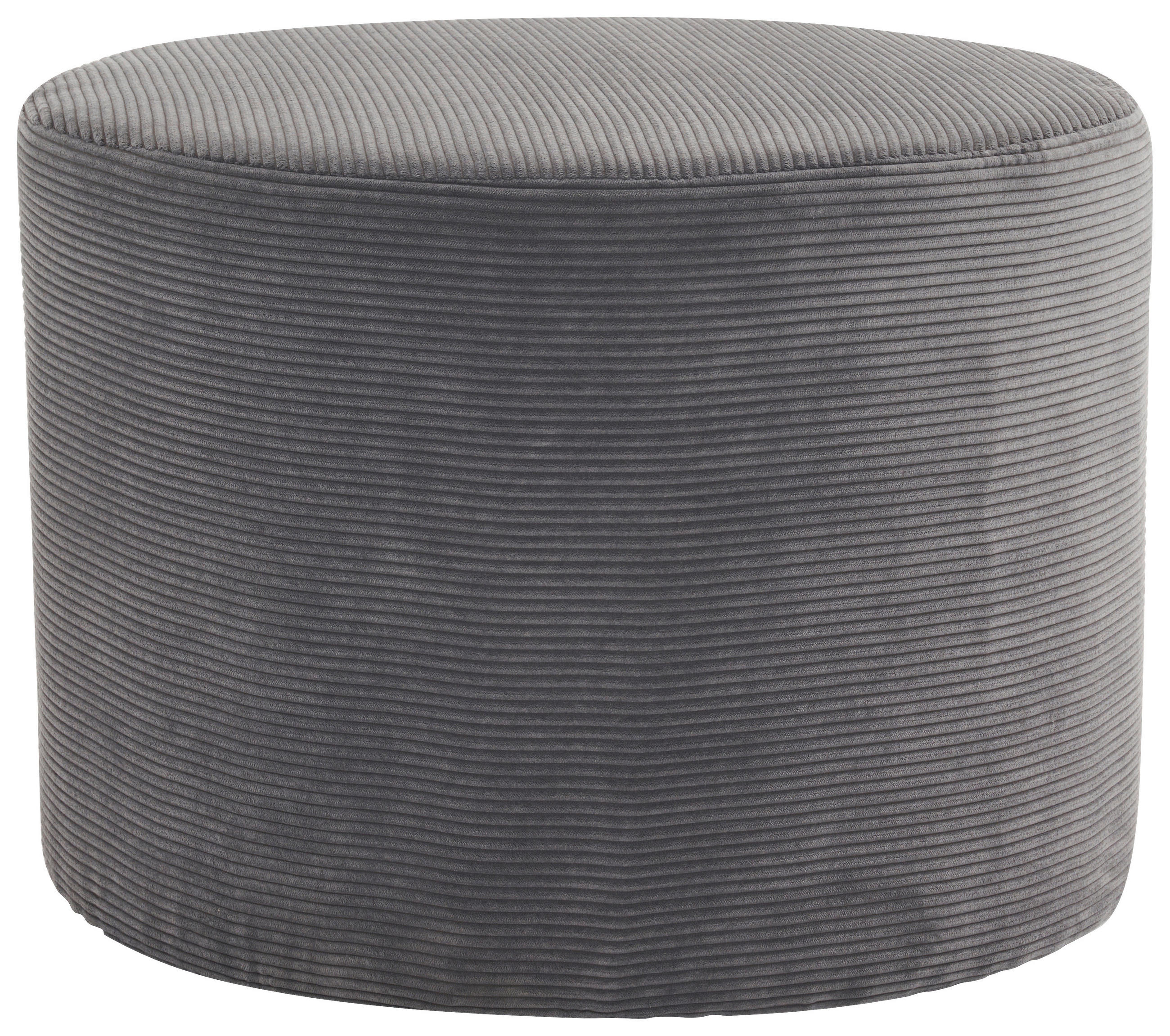 POUF Cord Grau 55/40/55 cm  - Grau, MODERN, Textil (55/40/55cm) - P & B
