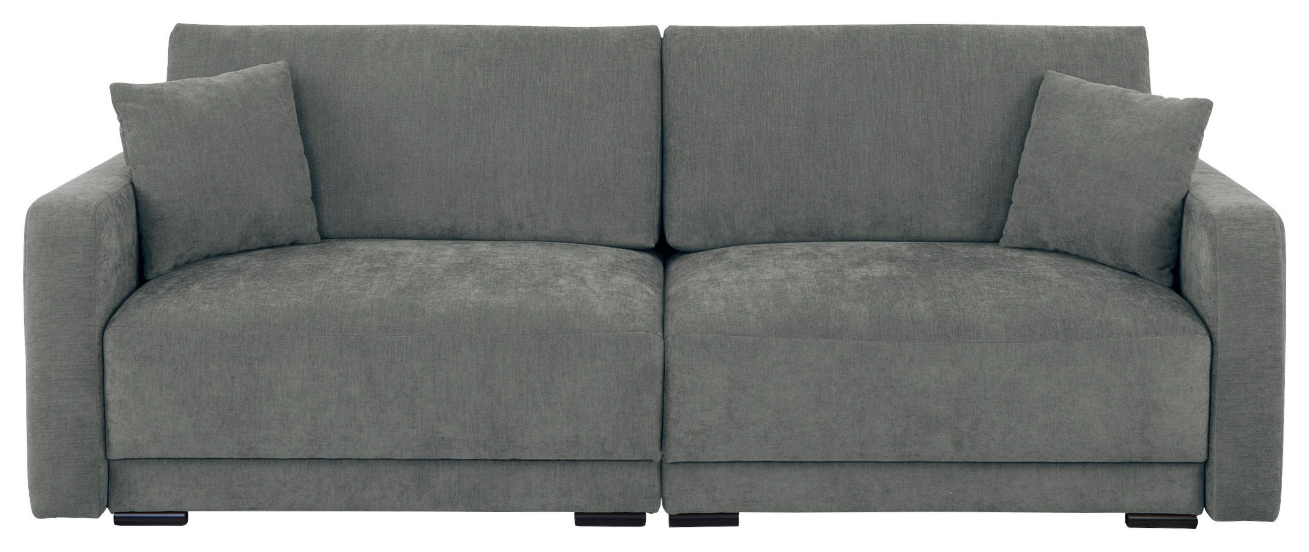 2-SITZER-SOFA in Chenille Grau  - Schwarz/Grau, Konventionell, Kunststoff/Textil (233/90/110cm) - MID.YOU