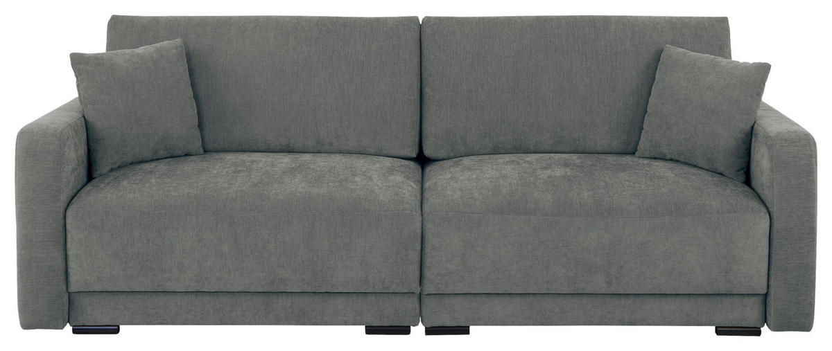 2-SITZER-SOFA in Chenille Grau  - Schwarz/Grau, Konventionell, Kunststoff/Textil (233/90/110cm) - MID.YOU