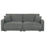 2-SITZER-SOFA in Chenille Grau  - Schwarz/Grau, KONVENTIONELL, Kunststoff/Textil (233/90/110cm) - Carryhome