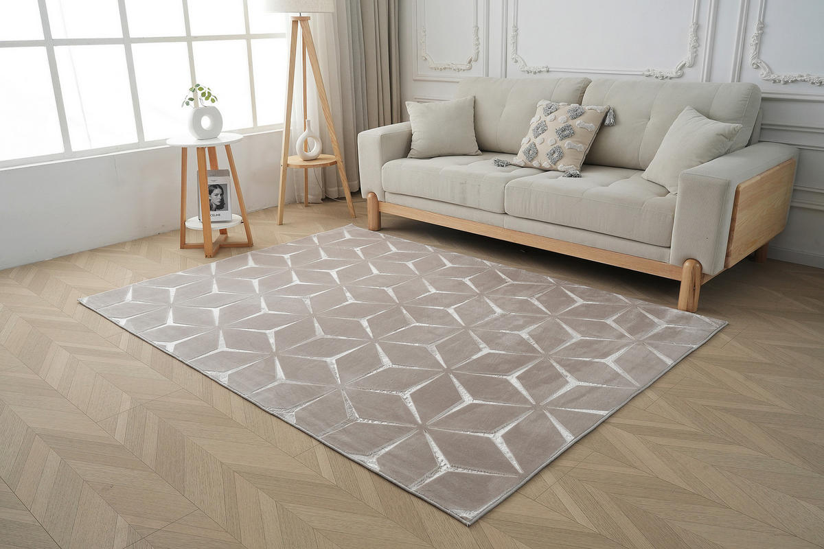 RAVNO TKANA PREPROGA  Calma     200/290 cm    tkano  bež  - bež, Basics, tekstil (200/290cm) - Kayoom