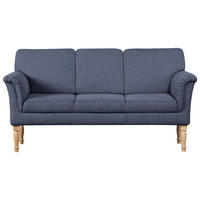 KÜCHENSOFA  in Flachgewebe Blau   - Blau/Naturfarben, ROMANTIK / LANDHAUS, Holz/Textil (186/96/80cm) - Sit & More