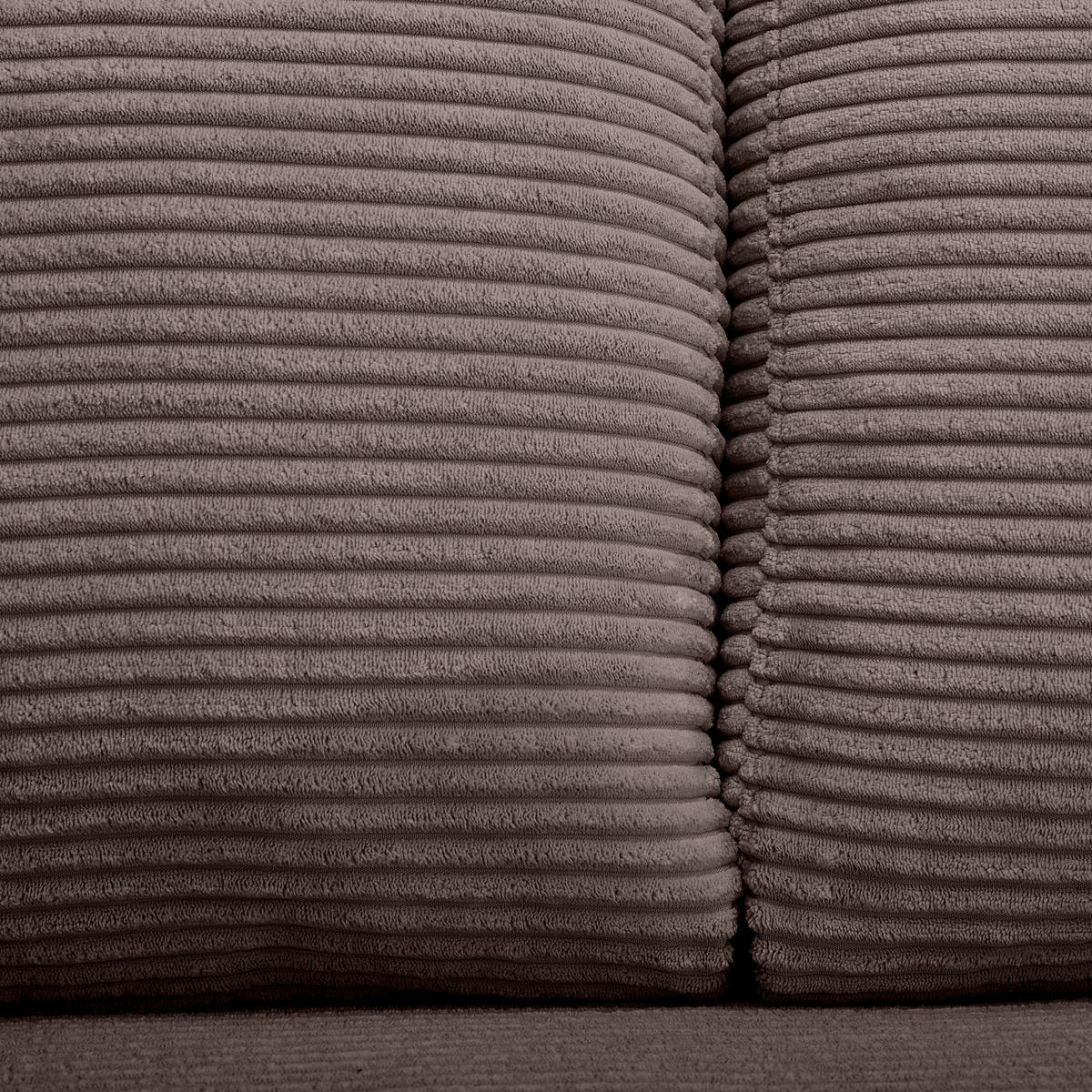 ECKSOFA in Cord Dunkelbraun  174/283 cm  - Dunkelbraun/Schwarz, Design, Textil/Metall (174/283cm) - Xora