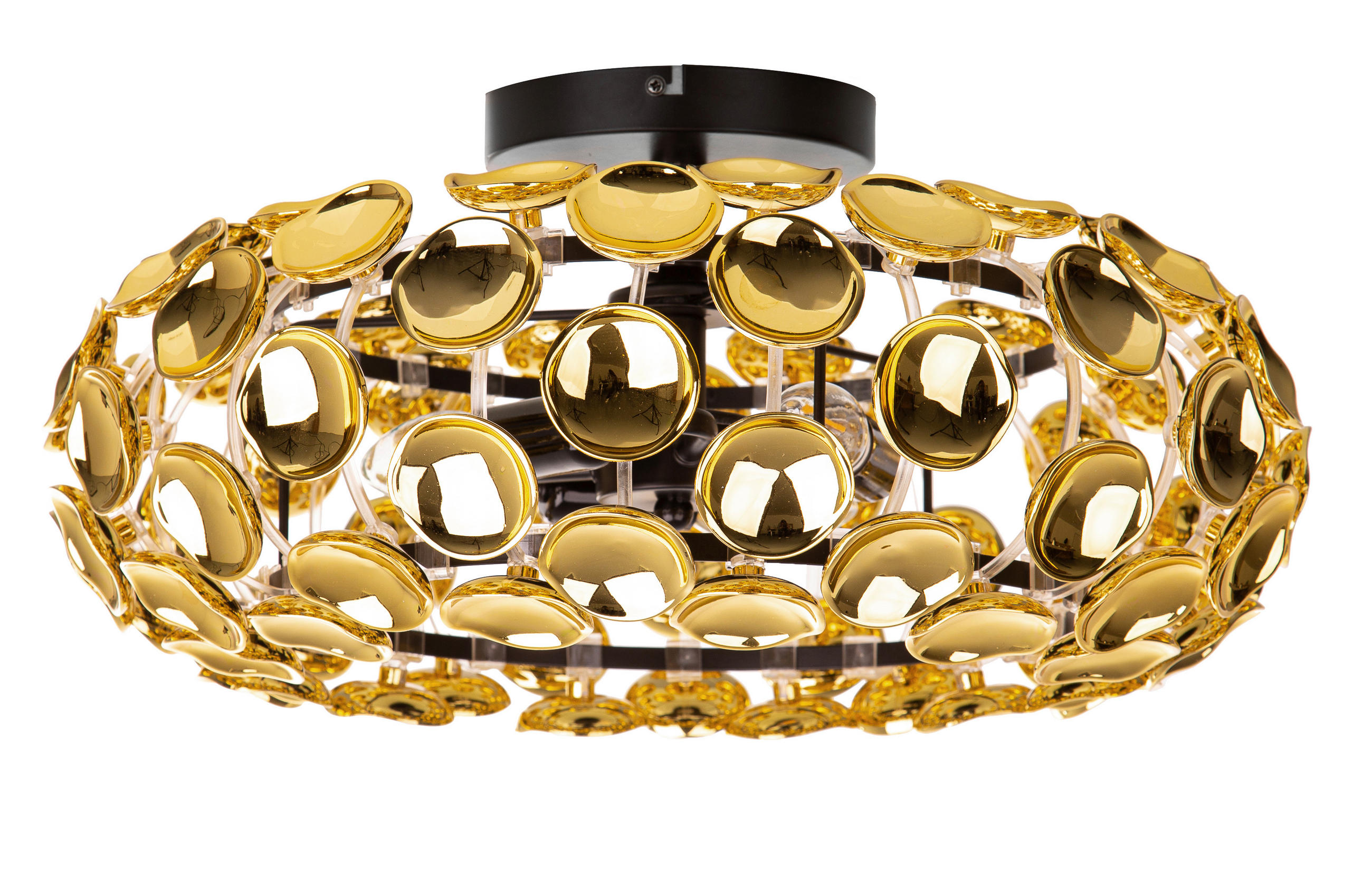 DECKENLEUCHTE  48/23 cm    - Goldfarben, Design, Kunststoff (48/23cm) - Globo