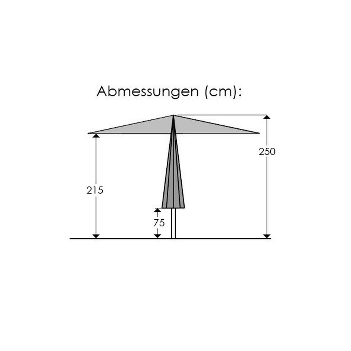 SONNENSCHIRM 320 cm Naturfarben  - Anthrazit/Naturfarben, Basics, Textil/Metall (320/250/320cm) - Schneider