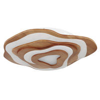 LED-DECKENLEUCHTE 58/50/10 cm   - Dunkelbraun/Opal, Natur, Holz/Kunststoff (58/50/10cm) - Globo