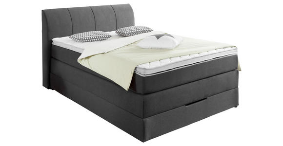 BOXSPRINGBETT 120/200 cm  in Anthrazit  - Anthrazit, KONVENTIONELL, Textil (120/200cm) - Carryhome